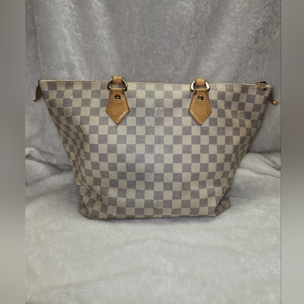 SOLD OUT Louis Vuitton Damier Azure Saleya MM shoulder tote bag